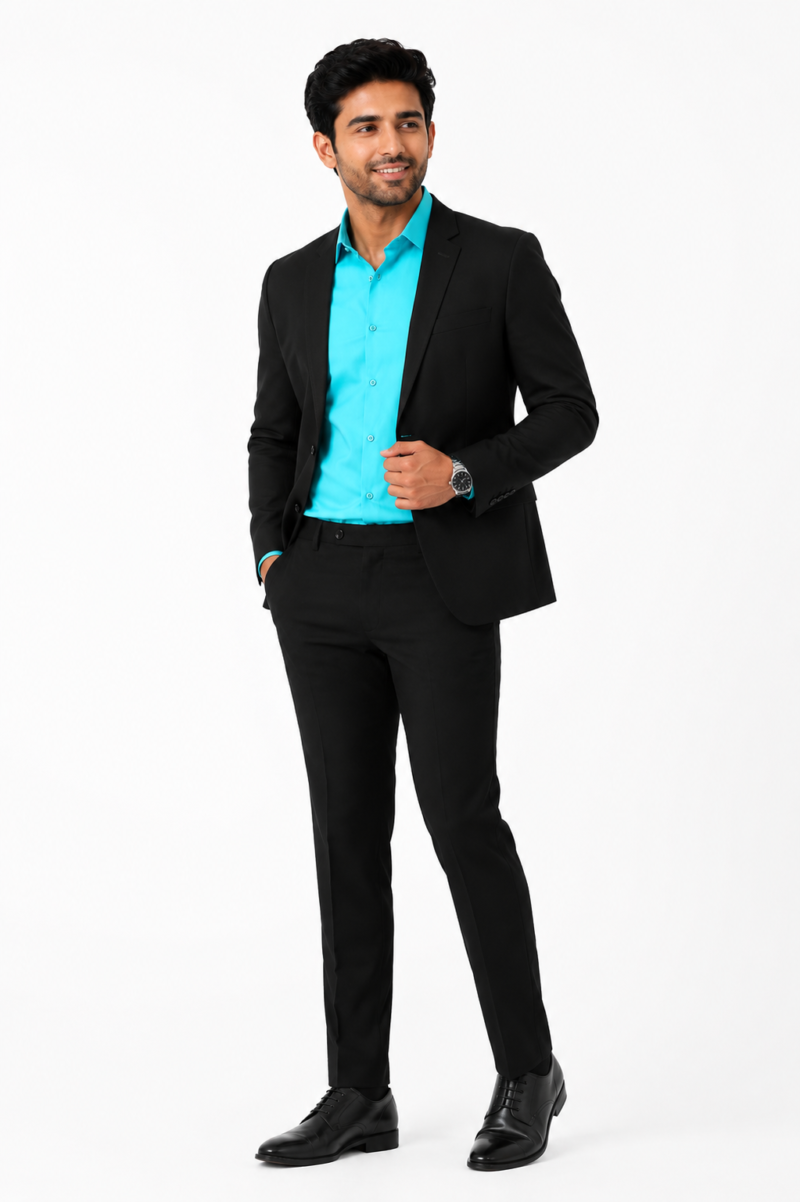 Best1 Sky blue Cotton Shirt for Men - The Skylark Premium