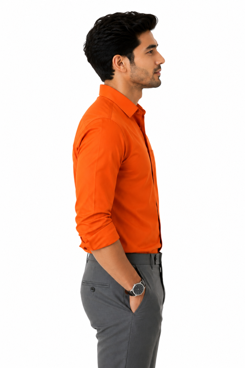 11Best Orenge Slim Fit Cotton Shirt for men India