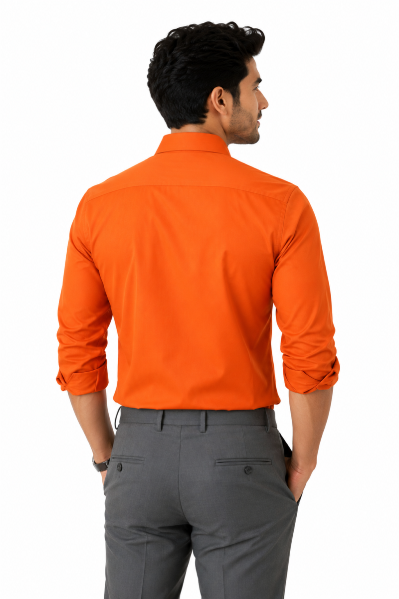 11Best Orenge Slim Fit Cotton Shirt for men India