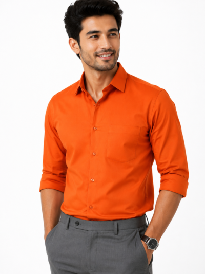 11Best Orenge Slim Fit Cotton Shirt for men India