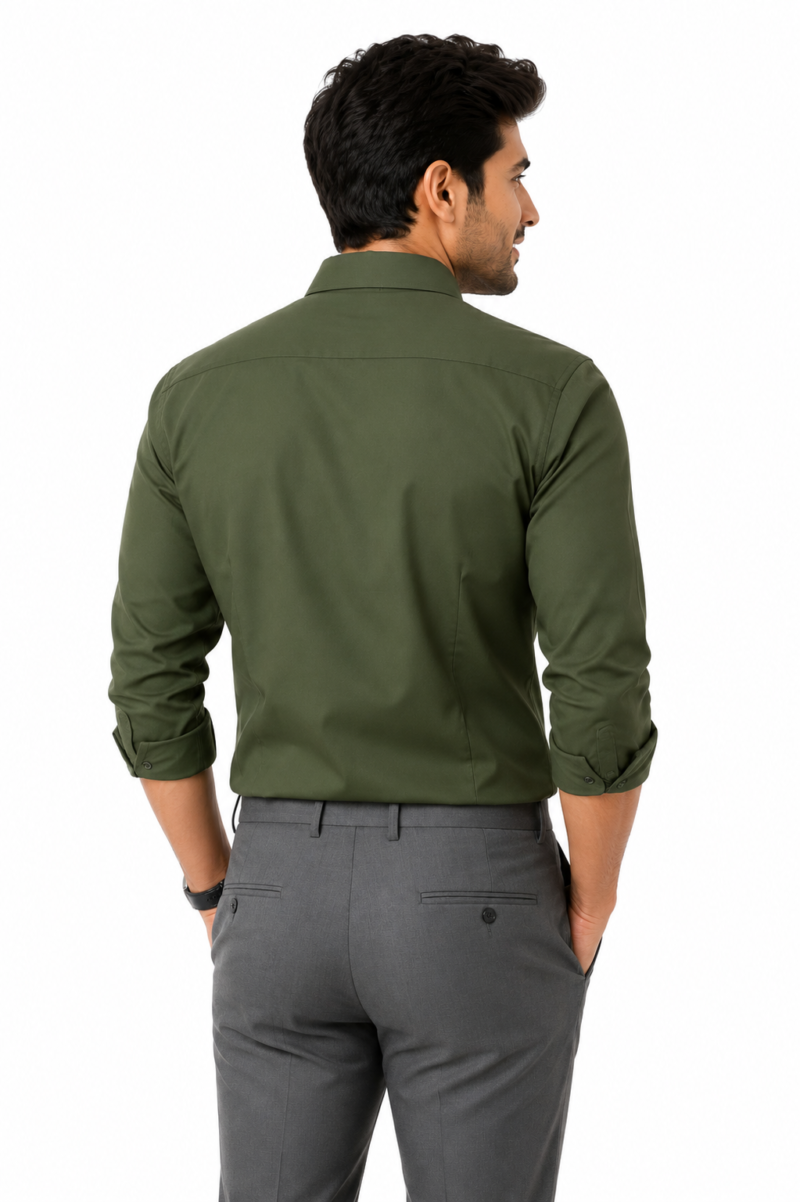 Olive Green Premium Shirt For Men