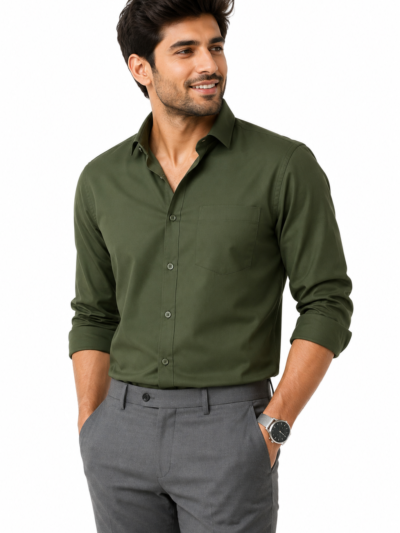 Olive Green Premium Shirt For Men