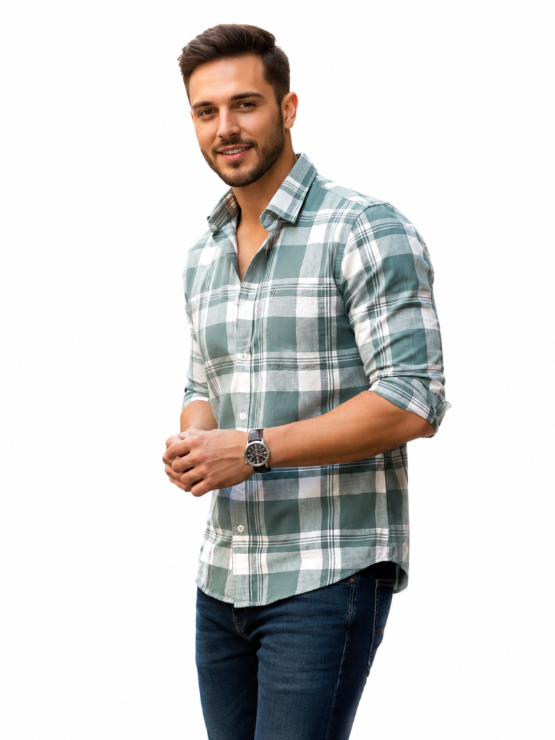1 best The Skylark Premium soft-touch Check Formal shirt