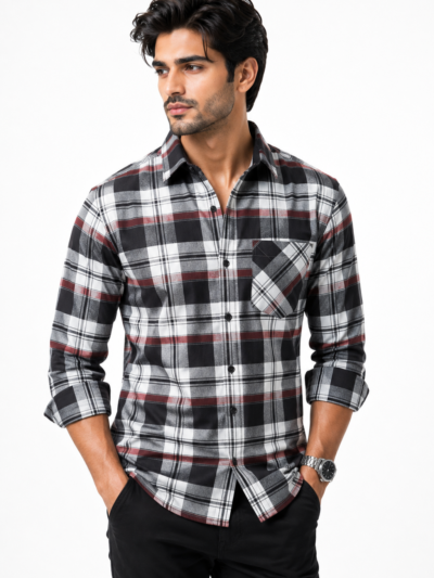 Top1 Checkered Formal Shirt for Men | The Skylark Premium