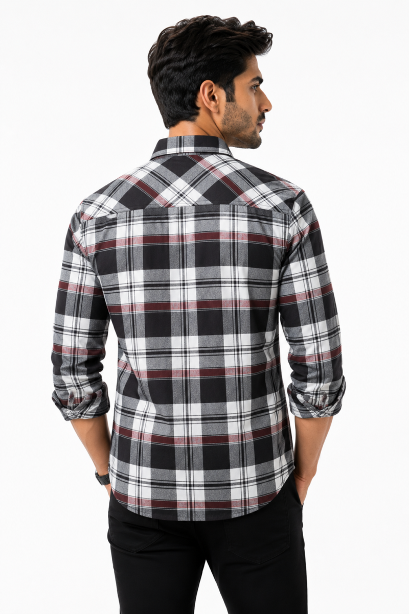 Top1 Checkered Formal Shirt for Men | The Skylark Premium