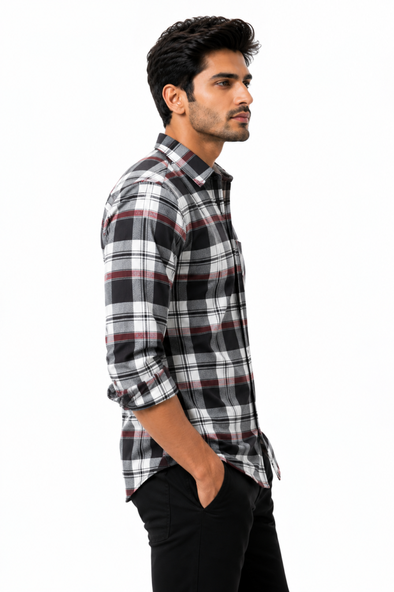 Top1 Checkered Formal Shirt for Men | The Skylark Premium