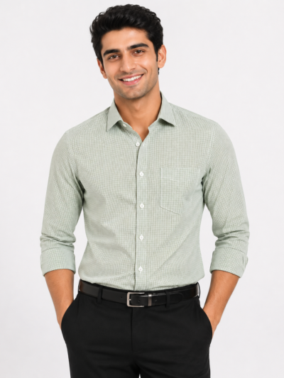 1 Best Green Cotton Shirt For Men The Skylark Premium