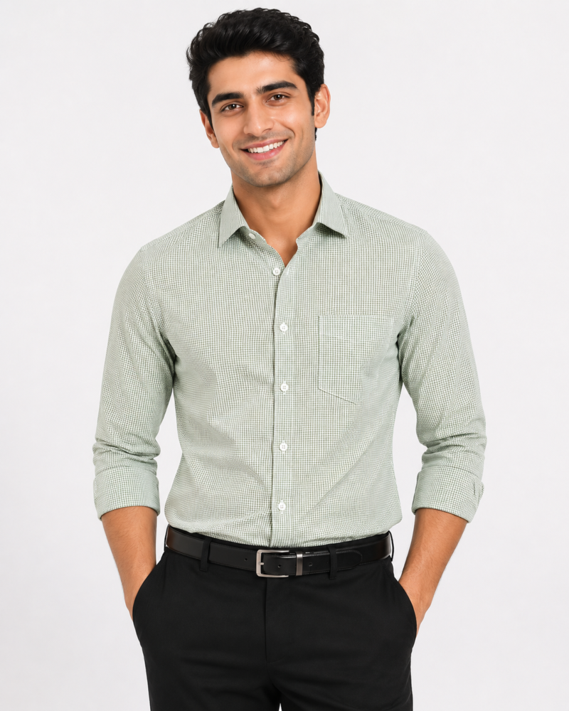 1 Best Green Cotton Shirt For Men The Skylark Premium