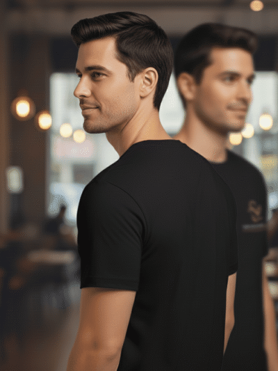 The Skylark Premium Cotton Black T-Shirt For Men