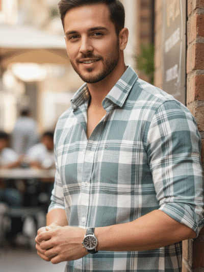 1 best The Skylark Premium soft-touch Check Formal shirt