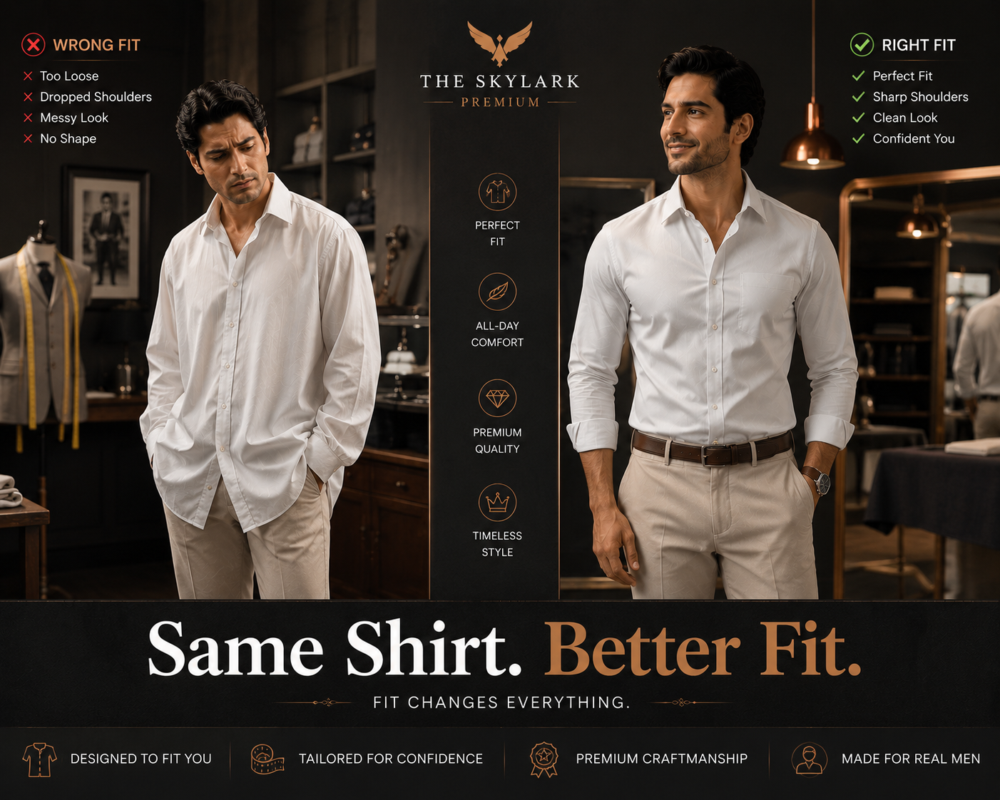 Which is better slim fit or regular fit shirt