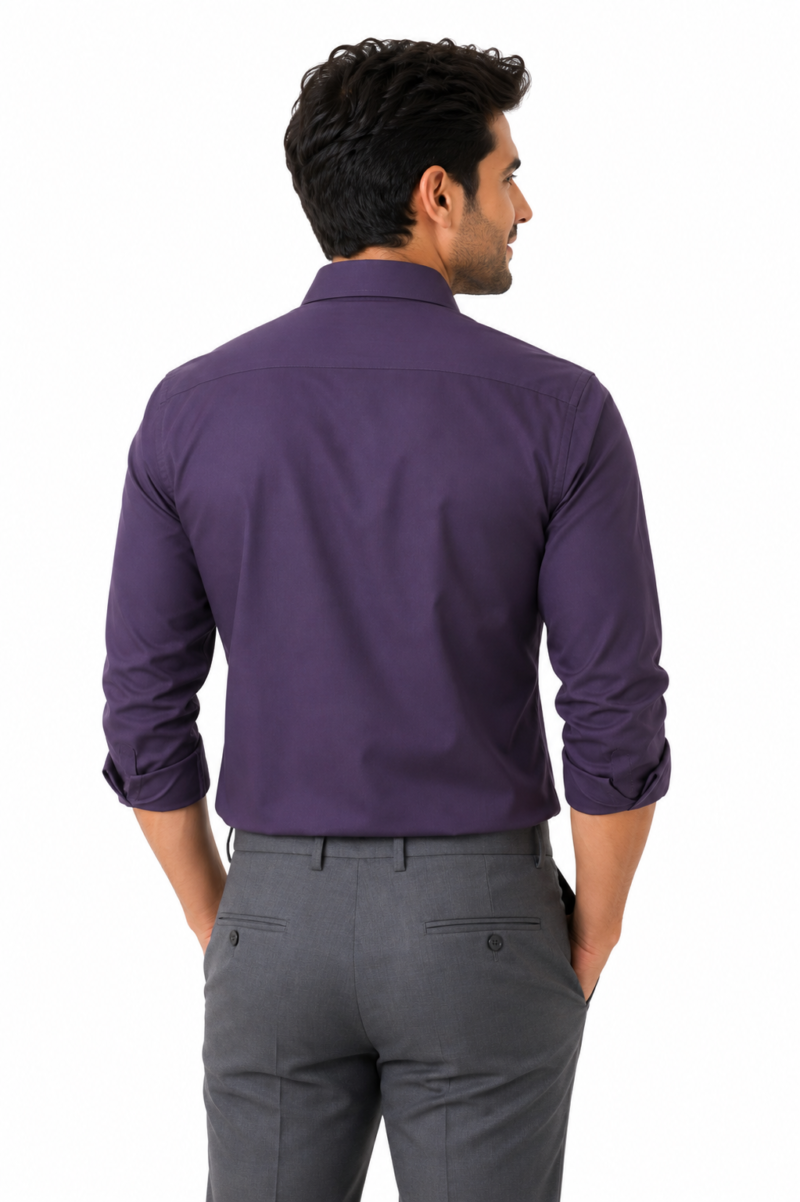 Navi Blue Pure Cotton Formal Shirt For Men Skylark Premium