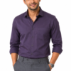 Navi Blue Pure Cotton Formal Shirt For Men Skylark Premium