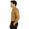 100% Pure Cotton Classic Brown Cotton Office Wear Shirt