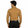 100% Pure Cotton Classic Brown Cotton Office Wear Shirt
