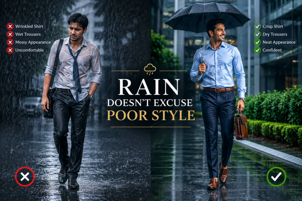 How Working Men Should Dress During Monsoon