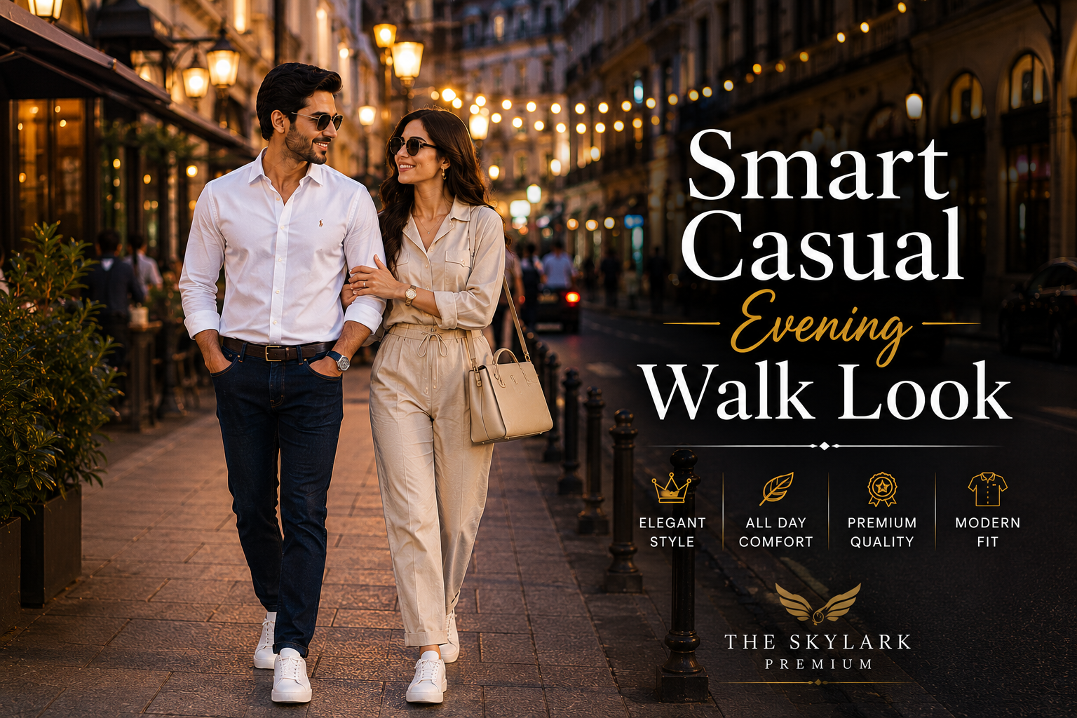  Smart Casual Evening Walk Look