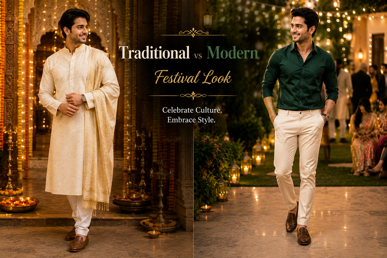 Traditional vs Modern Festival Look
