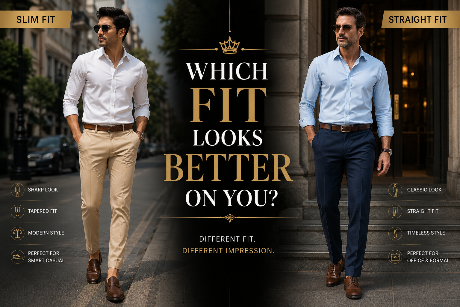 Slim Fit vs Straight Fit Pants Difference