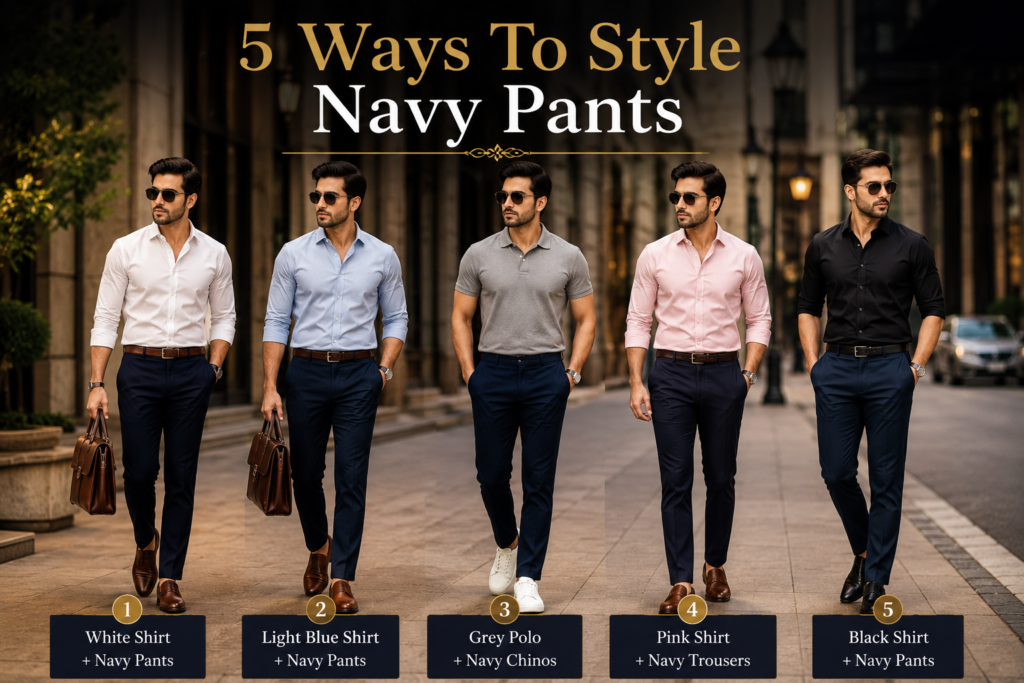 Best Shirt Colors With Navy Pants
