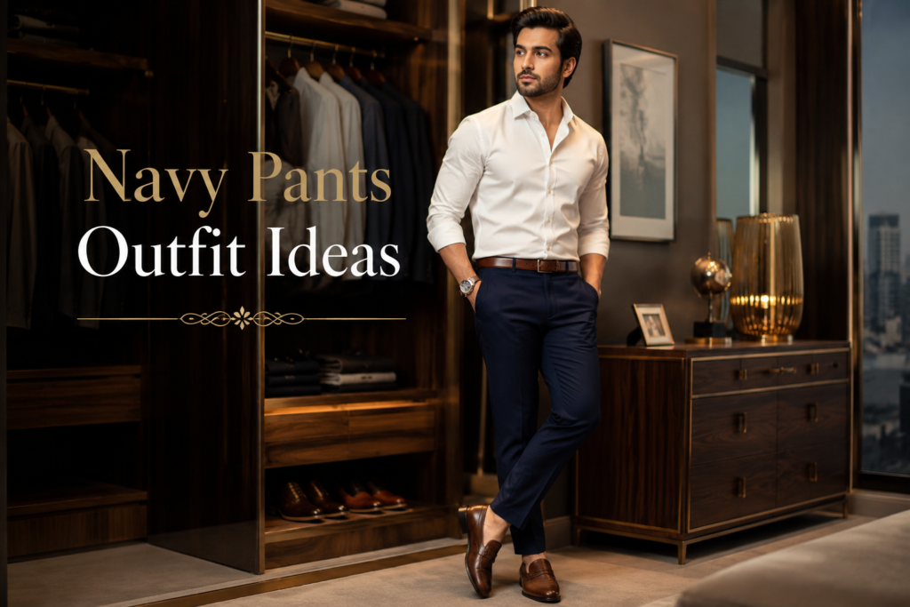 Navy Pants Outfit Ideas for Men