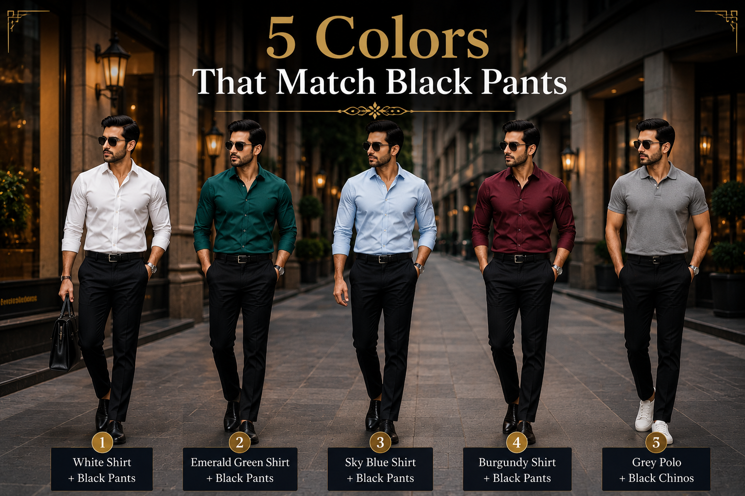 Best Shirt Colors With Black Pants