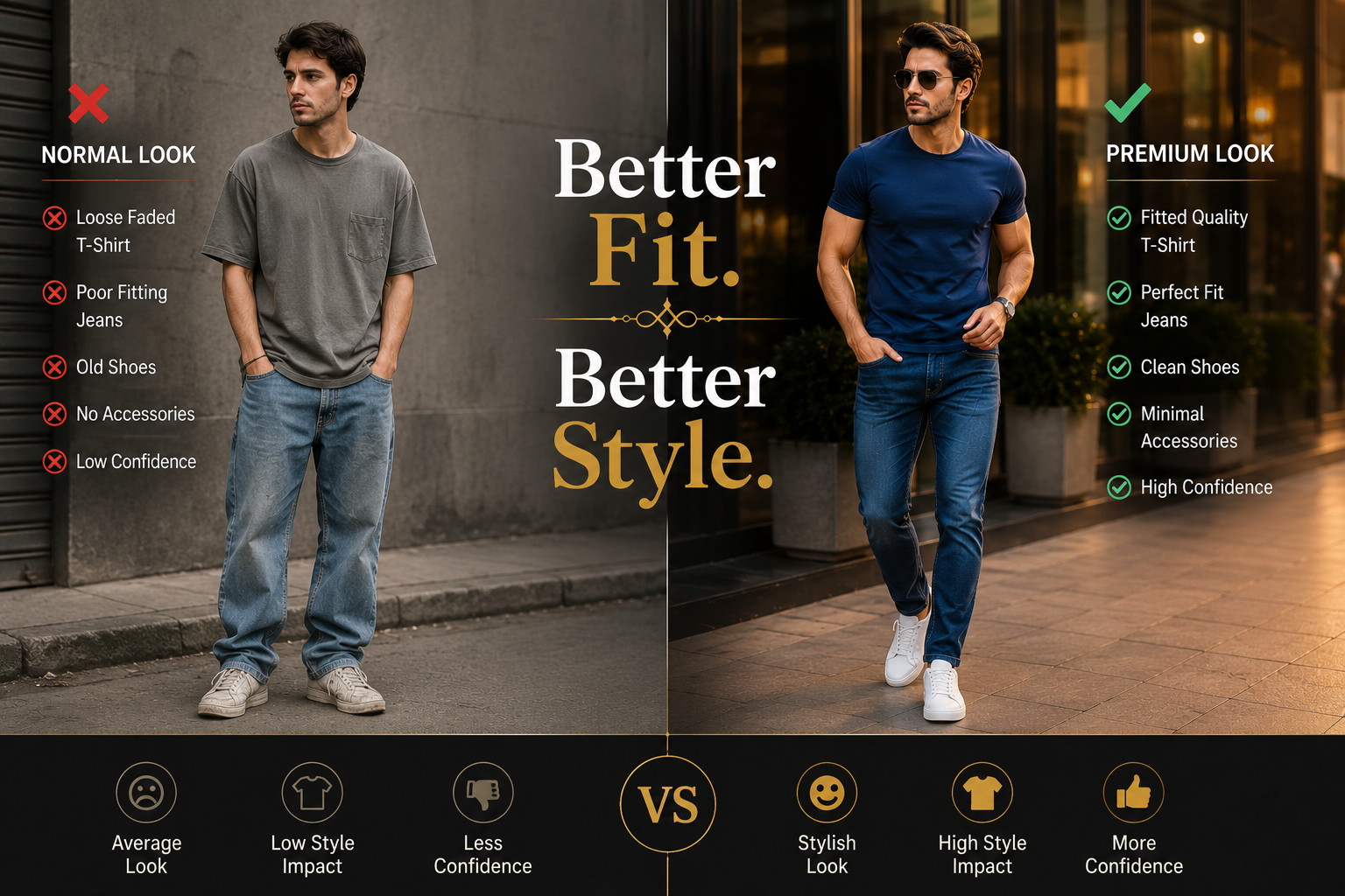 Oversized vs Regular T-Shirt with Jeans – Which Looks Better?