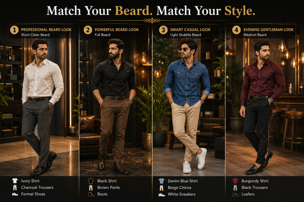 Beard Style and Shirt Combination