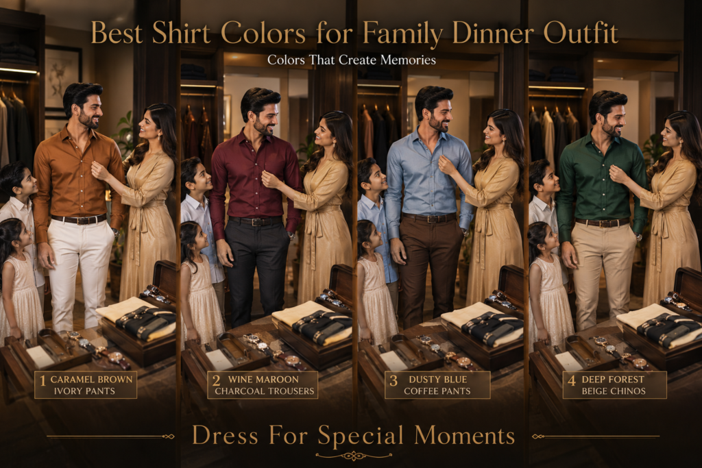 Best Shirt Colors for Family Dinner Outfit Men 