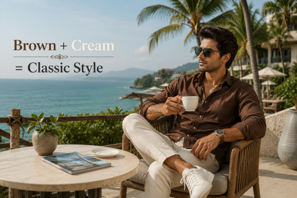 Brown Shirt Combination for Men