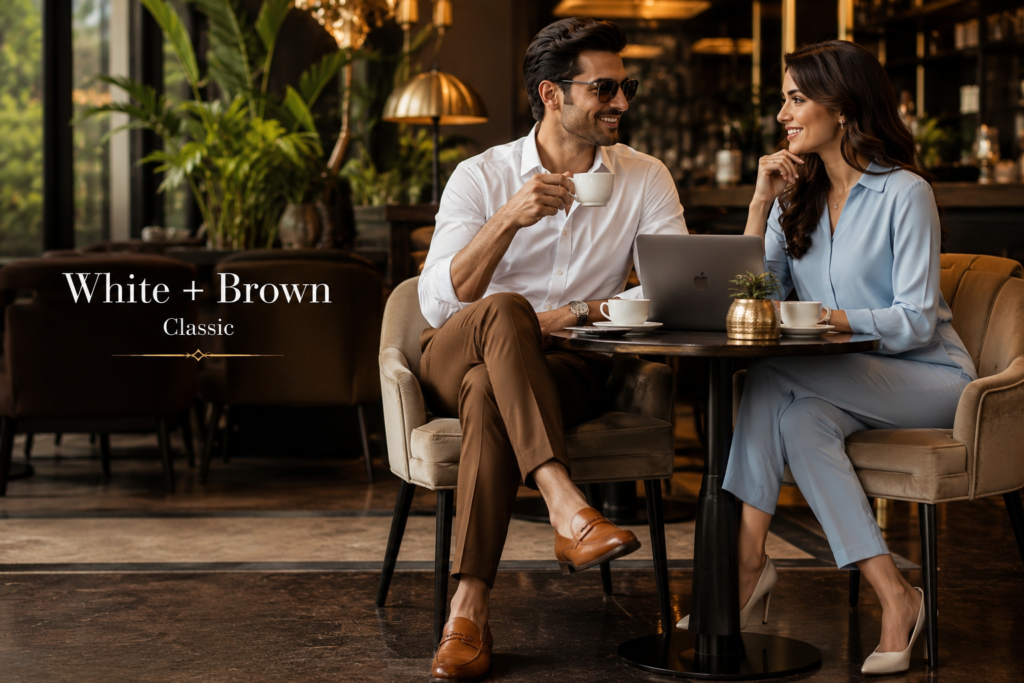 Brown Pants Combination for Men 🤎