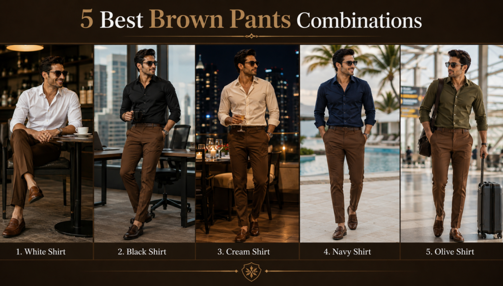 Brown Pants Formal Outfit Ideas 💼