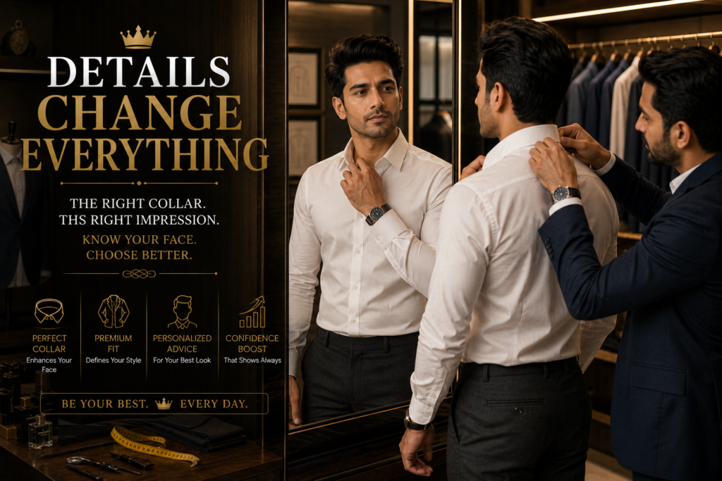 Shirt collar face shape ko affect karta hai kya?