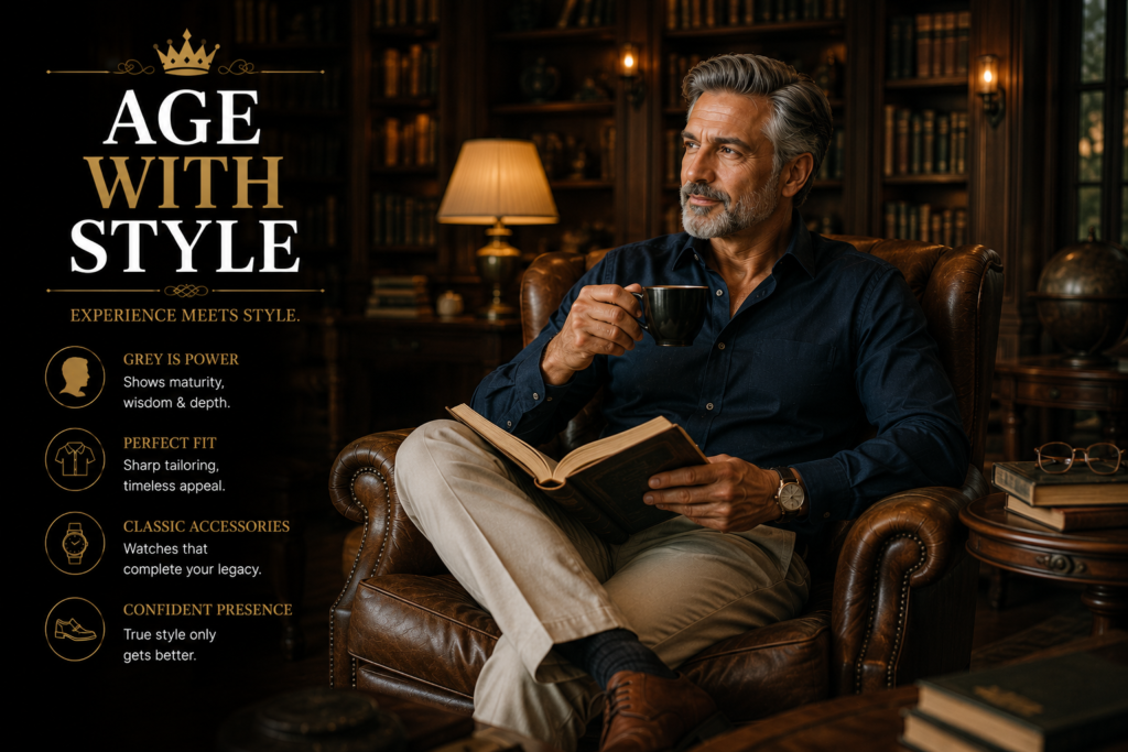 Grey Hair Men Outfit Colors