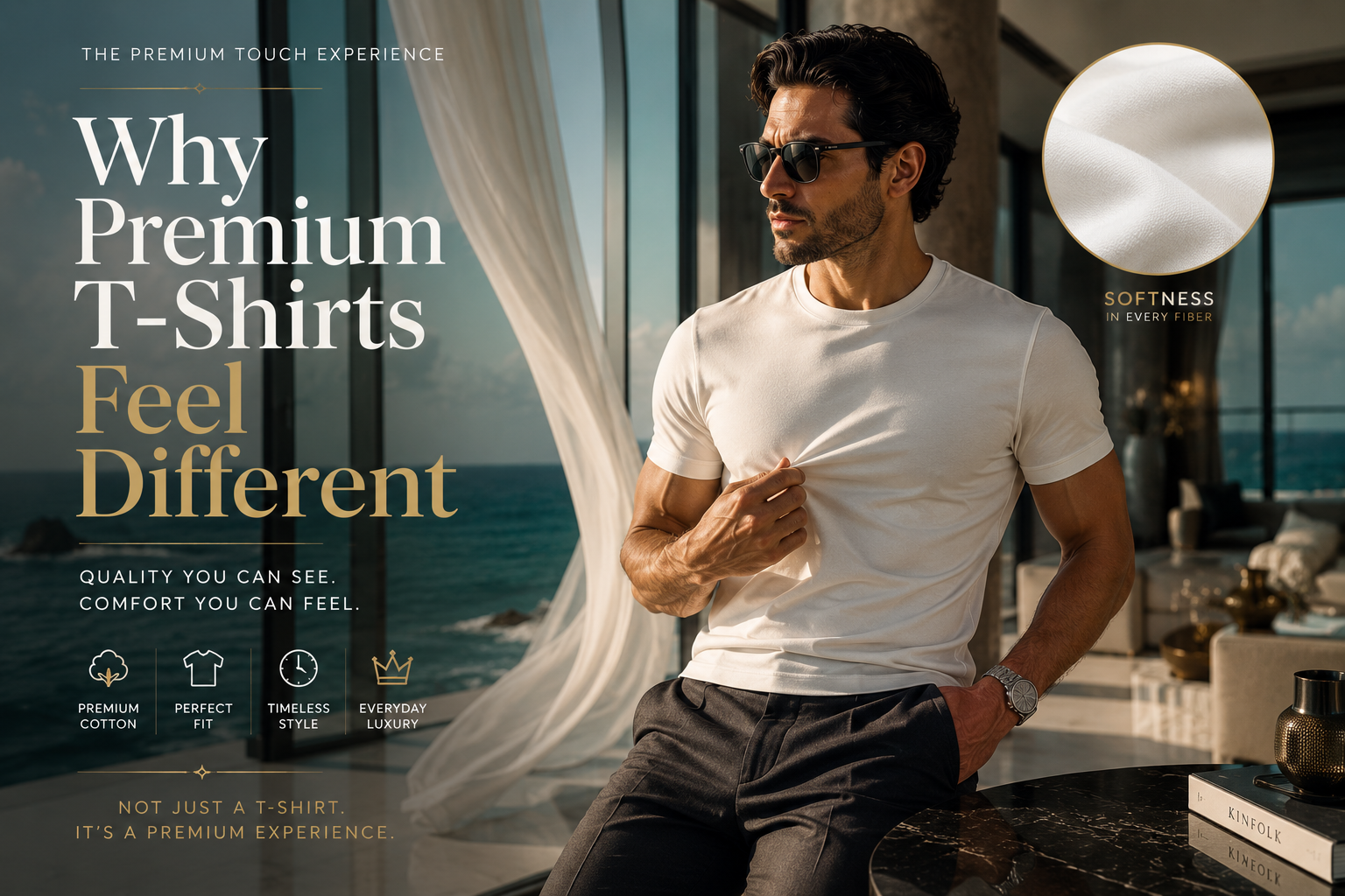 How can you identify a premium T-shirt