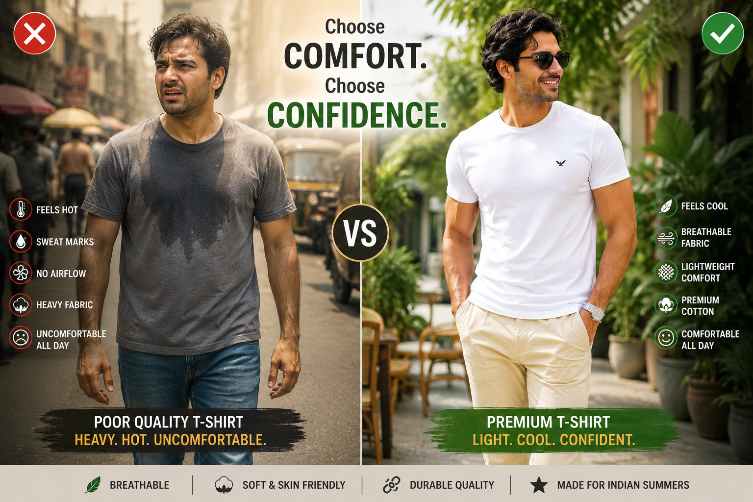 Best T-Shirt Colors for Summer in India