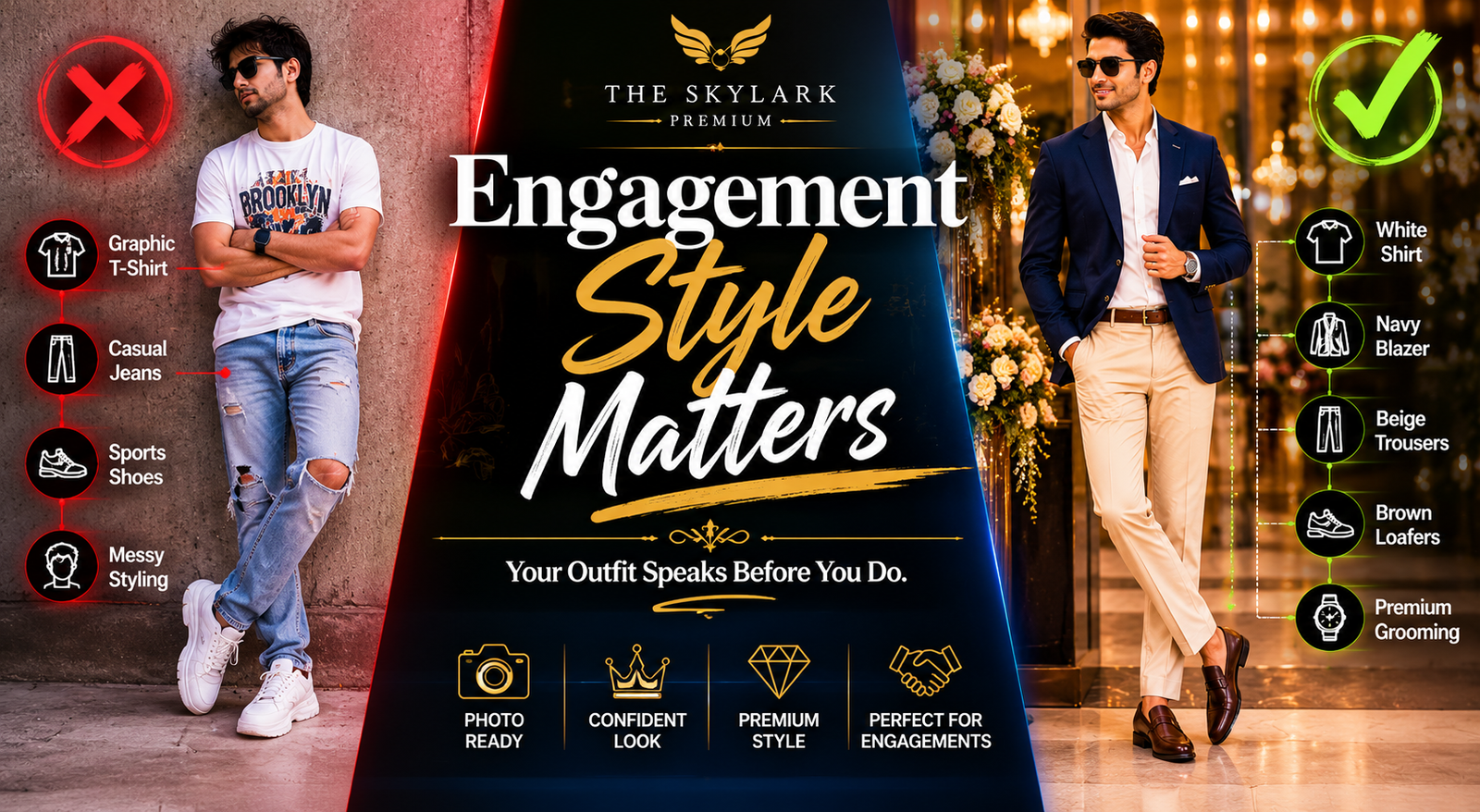 Engagement party ke liye best outfit kya hai