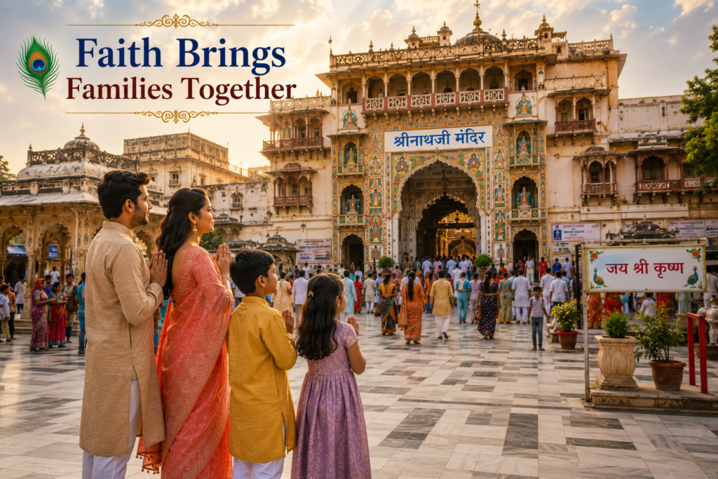 Nathdwara Shrinath Ji Temple Family Outfit