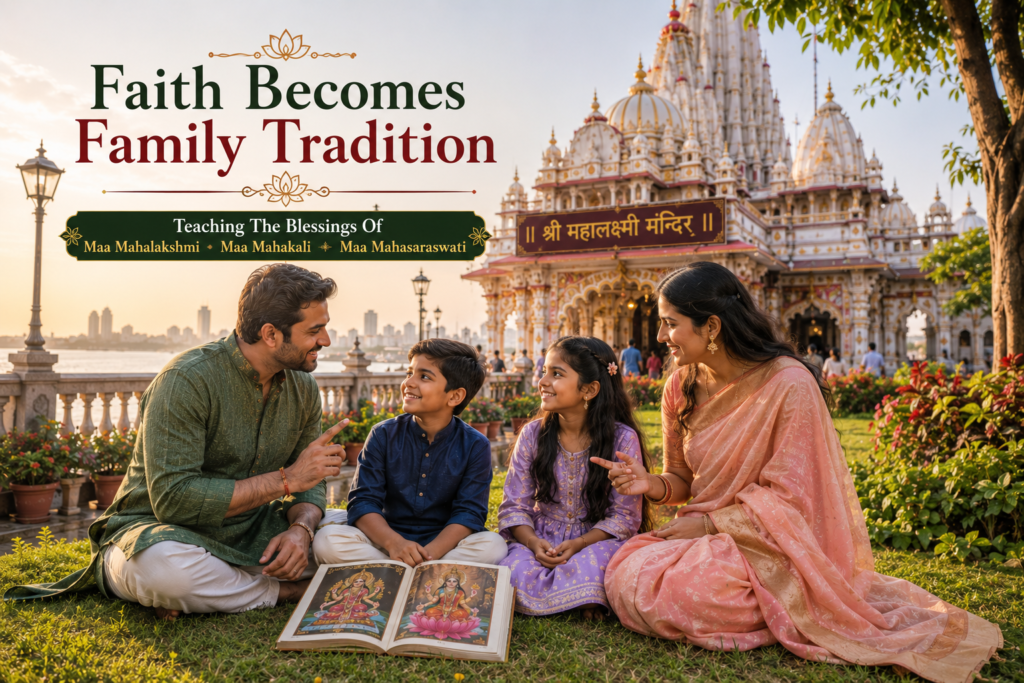 Mahalakshmi Temple Mumbai Family Outfit