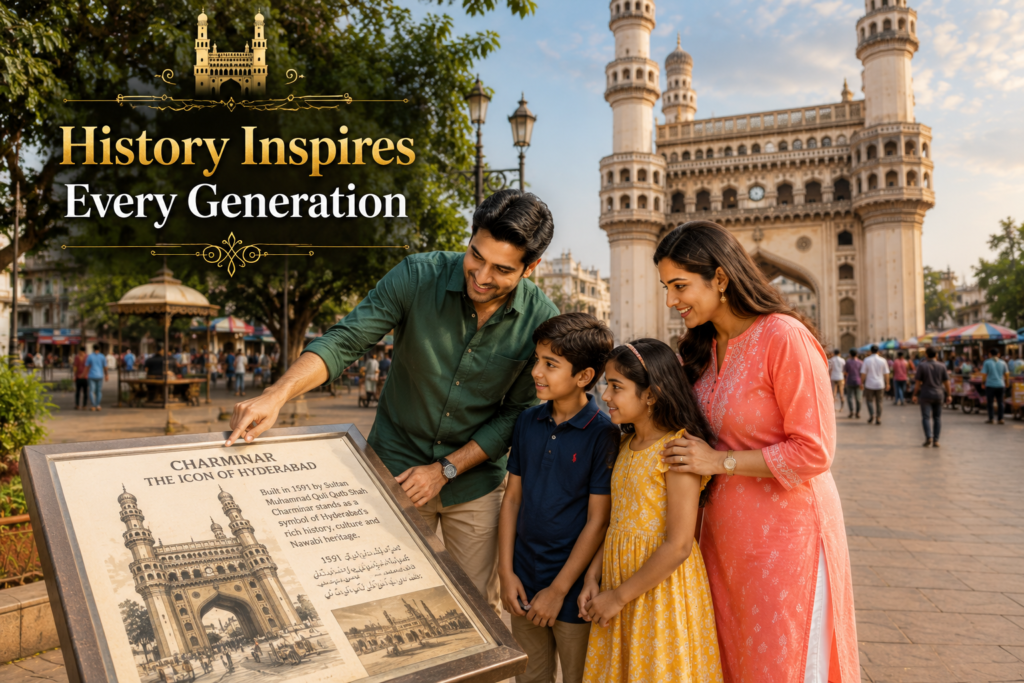 Charminar Hyderabad Family Outfit