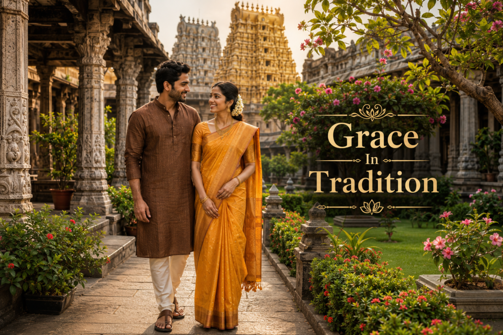 Kanchipuram Temple Couple Outfit Guide