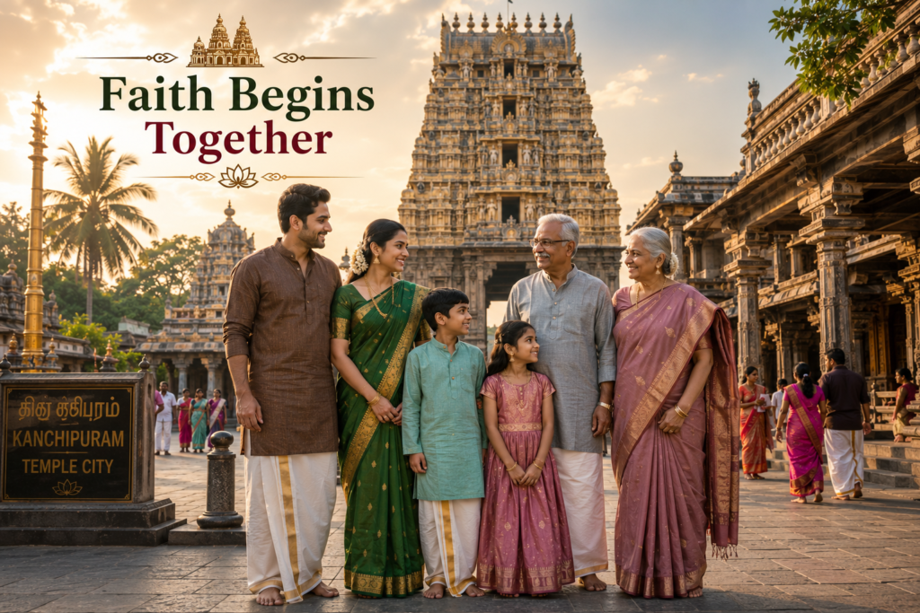 Kanchipuram Temple Family Outfit Guide