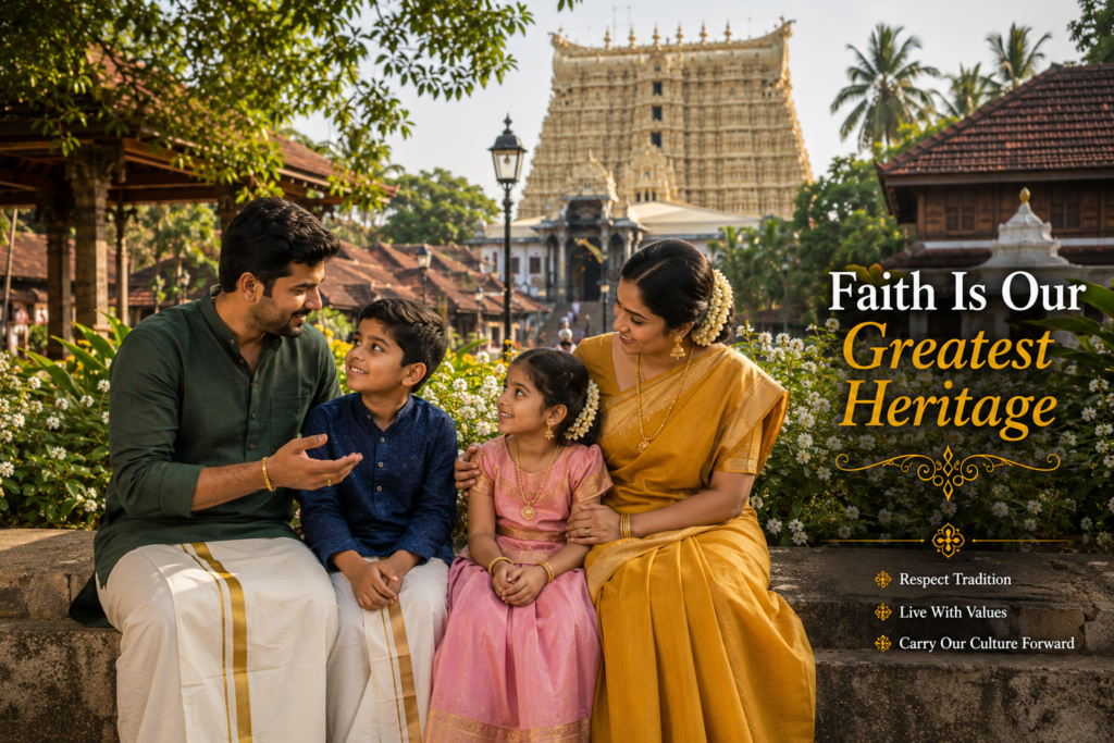 Padmanabhaswamy Temple Family Outfit?