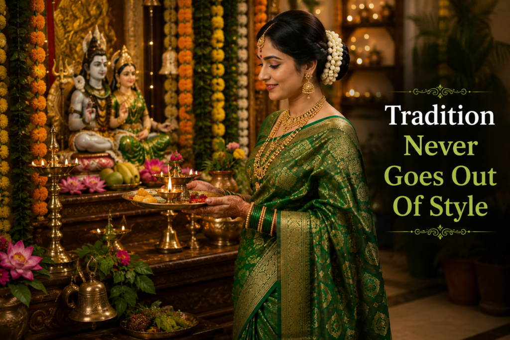 Hariyali Teej Pooja Outfit
