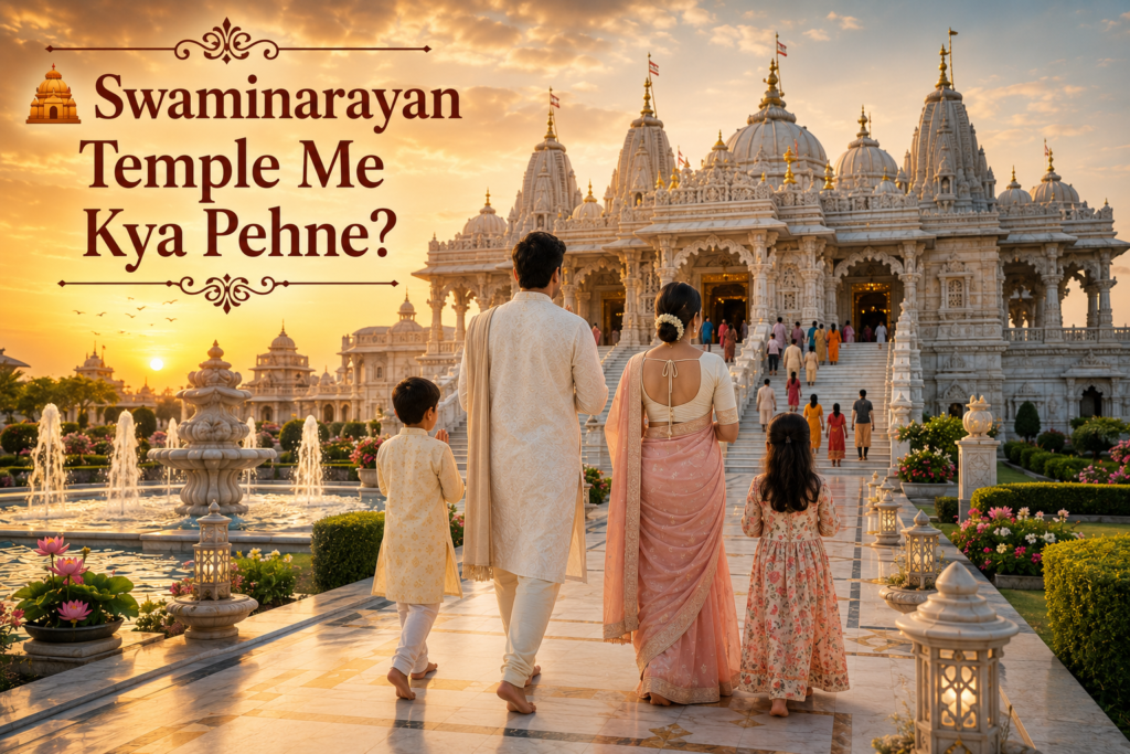 Couple Outfit for Swaminarayan Temple