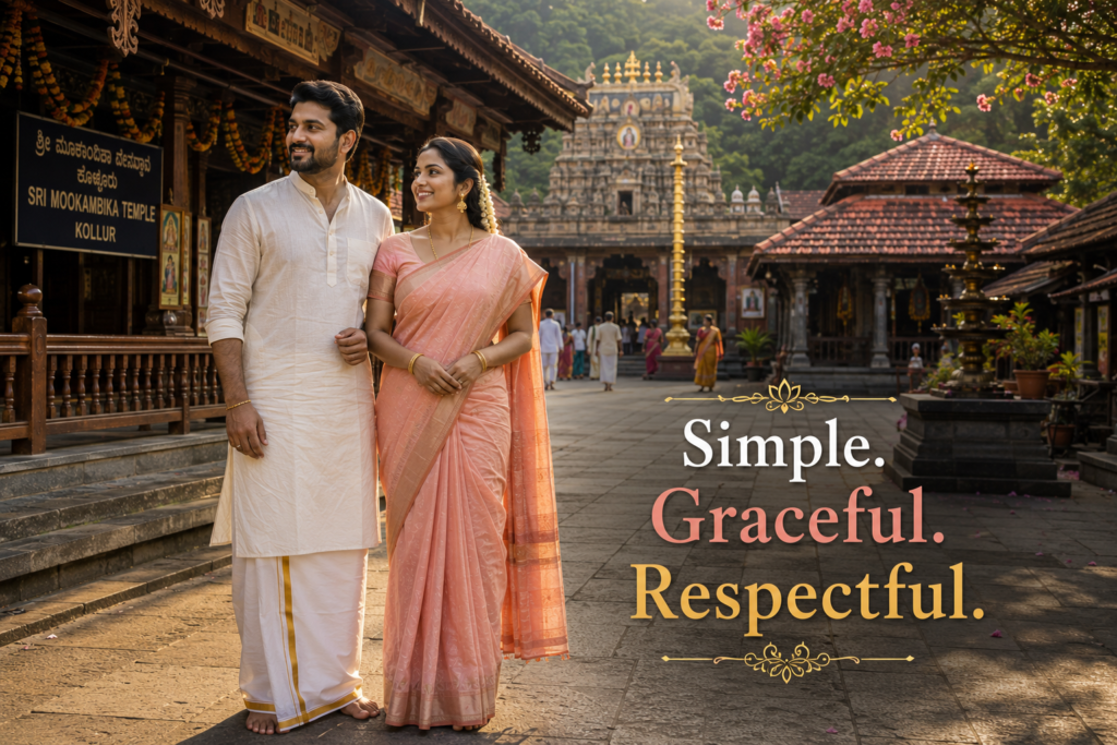 Kollur Mookambika Temple Family Outfit Guide