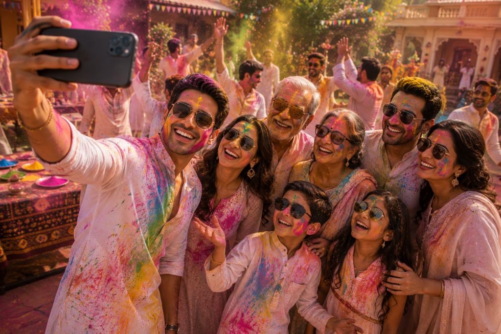 Holi Party Photo Ideas