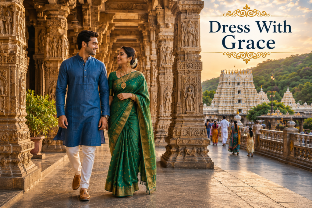 Couple Outfit Ideas For Mallikarjuna Temple