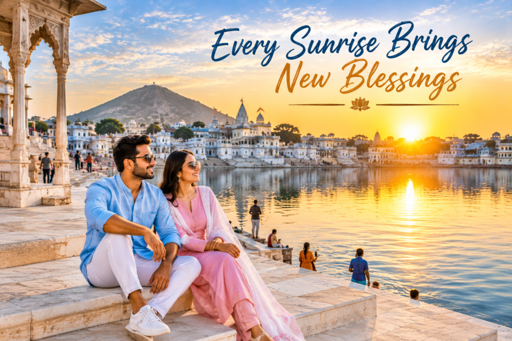 Couple Outfit Ideas For Pushkar Sarovar