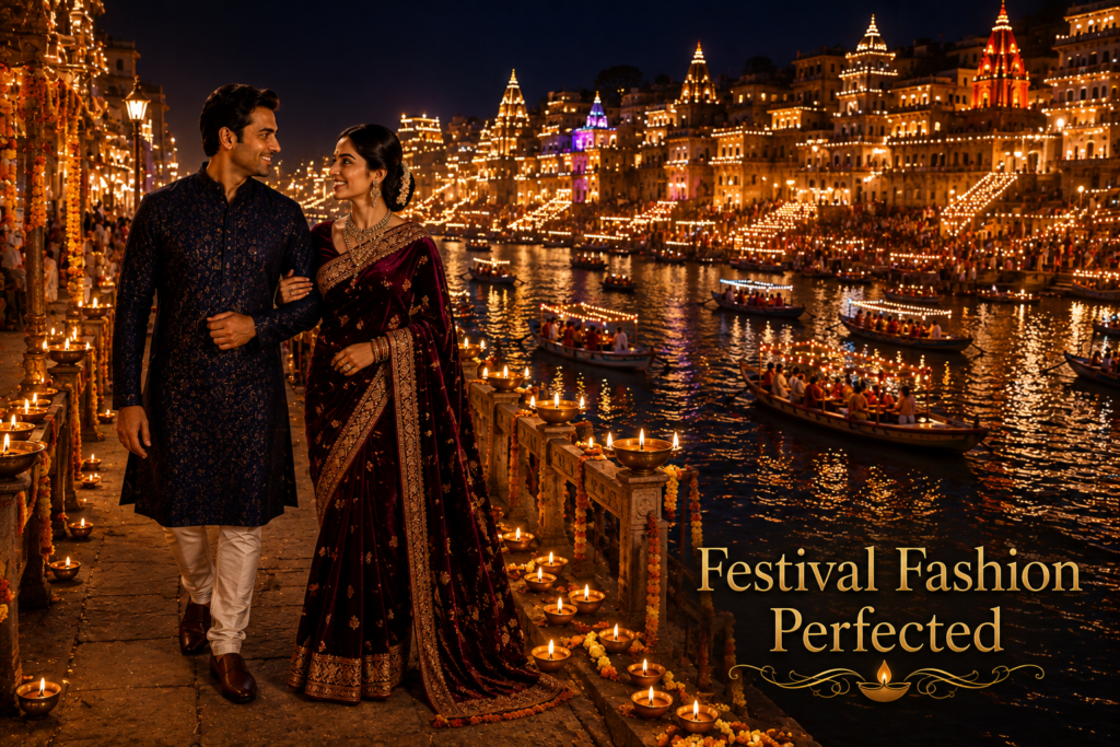 Couple Outfit Ideas For Dev Deepawali